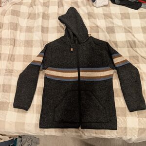 Men's Hooded Sweater with Stripes